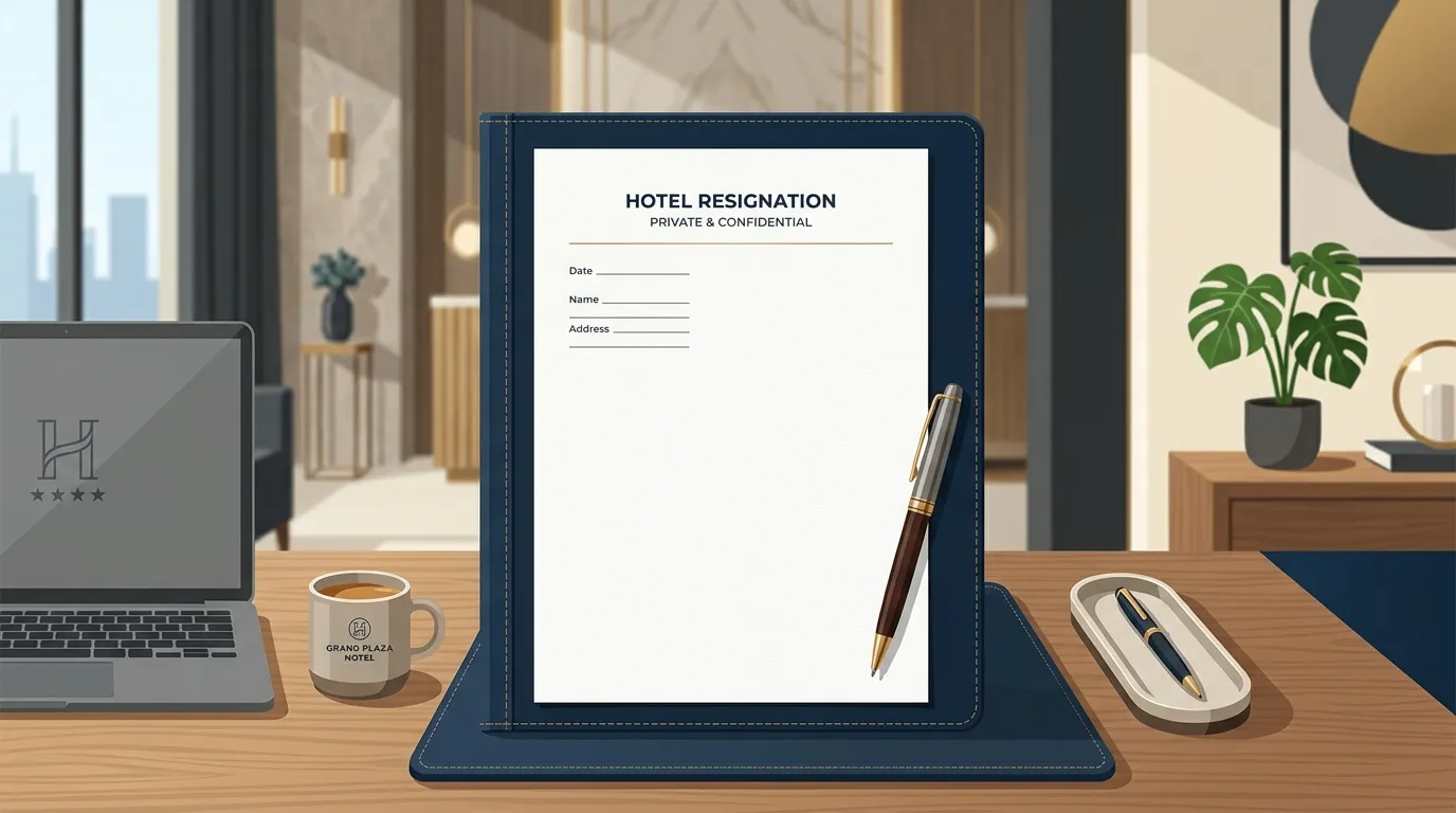 hotel resignation letter