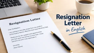 resign letter in english