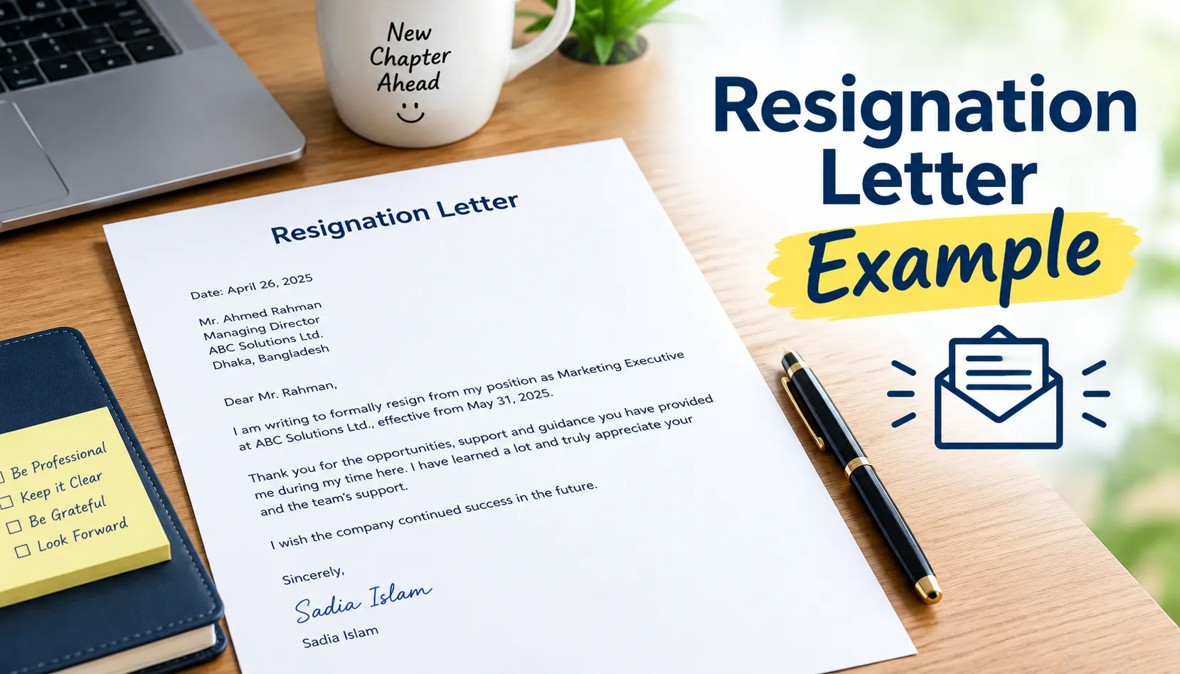 resignation letter example