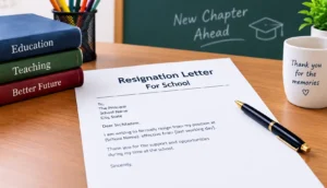 resignation letter for school