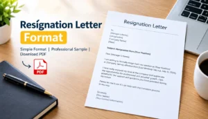 resignation letter format pdf
