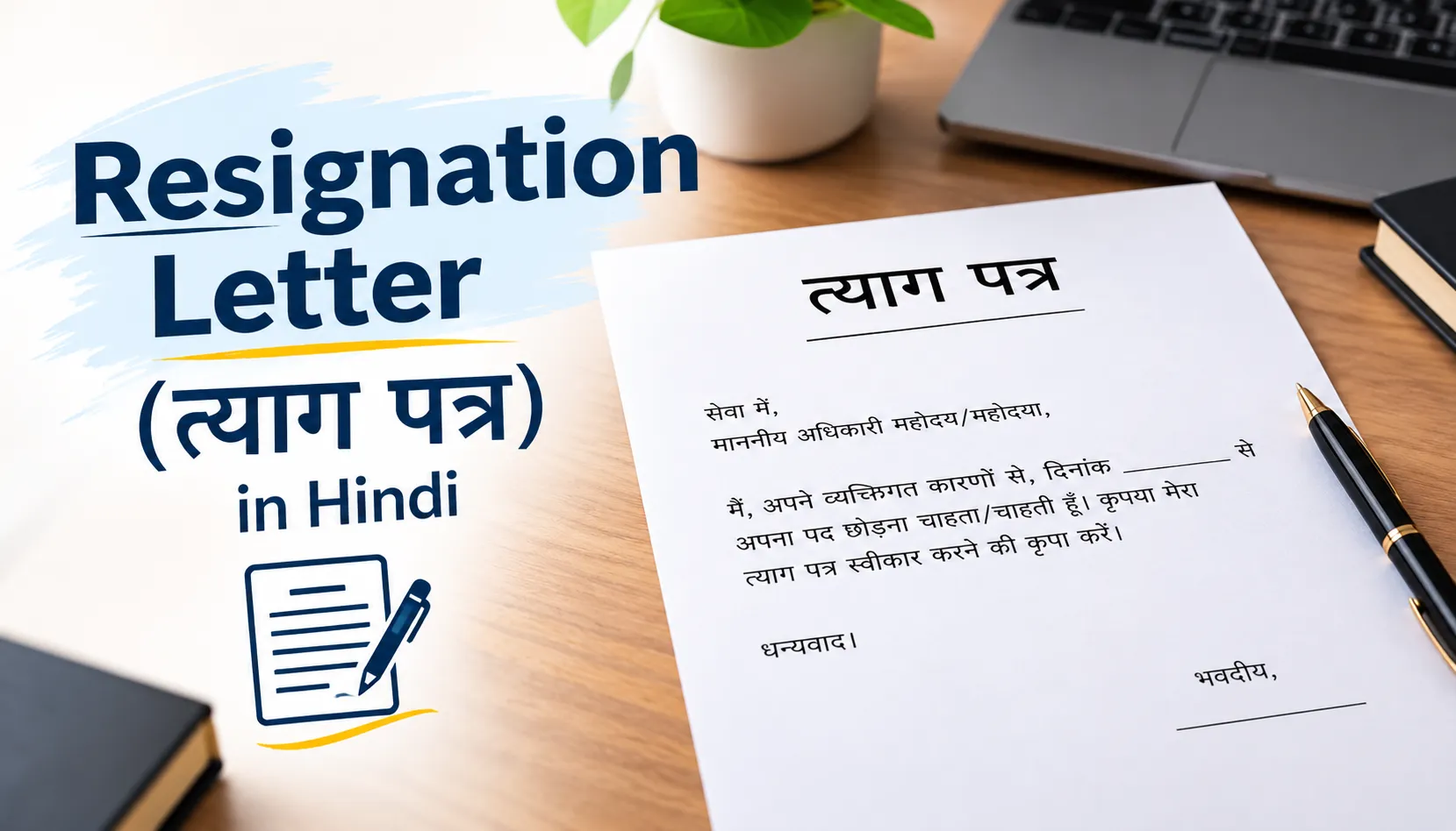 resignation letter in hindi