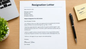 simple resignation letter sample