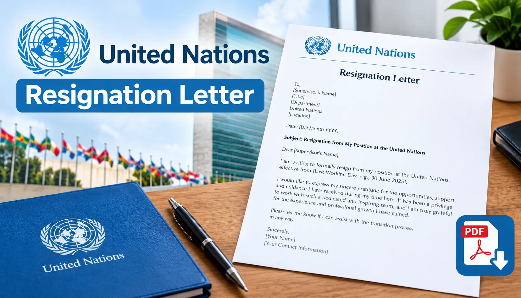 united nations resignation letter
